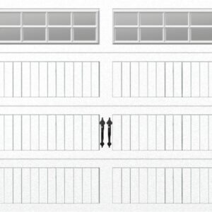 16' x 7' Stamped Carriage House door, Insulated with clear windows