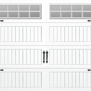 8' x 7' Stamped Carriage House door, Insulated with clear windows