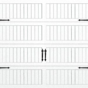 8' x 7' Stamped Carriage House door, Insulated with clear windows